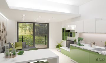 Cucina Green,render 3